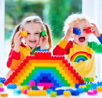 two young children smiling